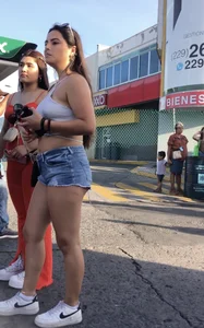 cute latina showing cheeks !!!