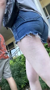 Cute Bubble With Tight Jean Shorts Wedgie (OC)