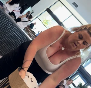 Heavier Milf Showing Off Her Massive Milkers