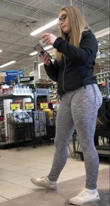 Teen shopping with her mom