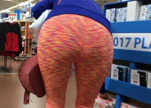 Pink patterned leggings ass at Walmart