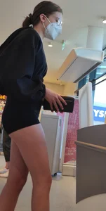 Teen butt in nike pro spandex shorts