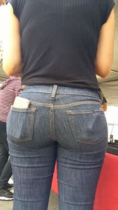 Hot Ass in Tight Jeans with a Phone in Back Pocket Closeup Creepshot
