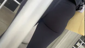 Hot Ass Latina in Line at Court