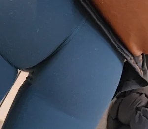 College Athlete with Hot Thigh Gap in Turquoise leggings (GIFS)