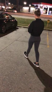 Busted creeping a girl Tiffany in leggings with a great ass