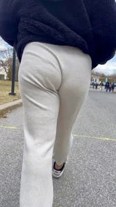Jiggly Booty In Grey Sweats Walking Around