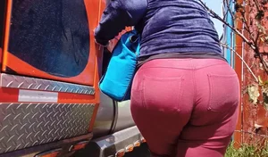 Super Fat Ass In Tight Sweatpants VPL OC ( BBW WARNING )