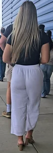 Church girl in white pants