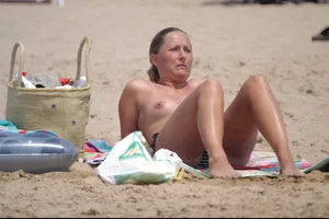 Girls on a nude beach in Bibione, Italy