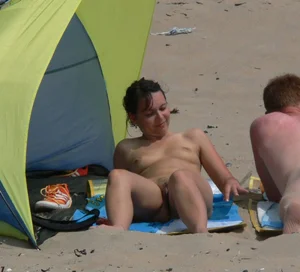 Nude beach and topless girls