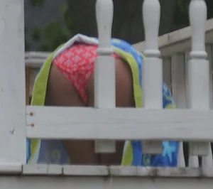 A hot teen neighbor in various bikinis
