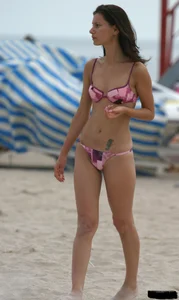 Beach voyeur girls in bikinis, thongs and topless