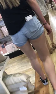 Nice teen ass in shorts with wedgie