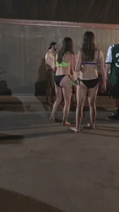 Party babes in bikinis and swimmsuits