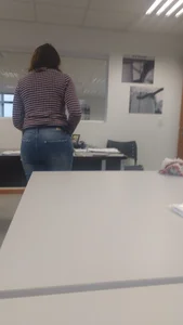 Co-worker in tight jeans