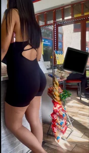 Gorgeous Colombian with a body suit and big ass!