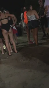 Party girls in bikinis, thongs and swimsuits
