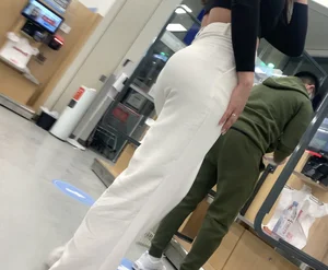 Sexy thick Asian with boyfriend