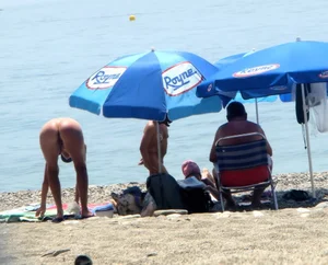 Nude beach and topless girls