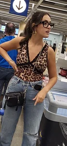 Ikea Trip 3 hot girls in tight jeans Nerdy leopard bendover faceshot smile at camera (Megapost)