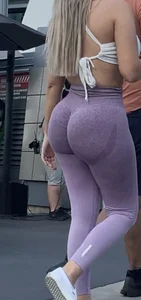 Fitness trainer like body in leggings