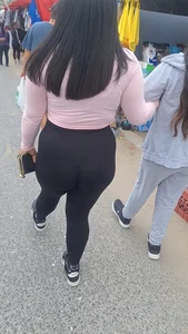 SECOND PART (OC) LATINA ASS IN BLACK LEGGINGS!