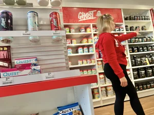 Big tit Blondie at gnc (oc)