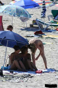 Bunch of sexy ladies on a nude beach