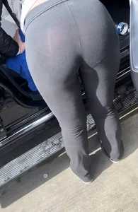 Super see through pink VPL car wash teasing