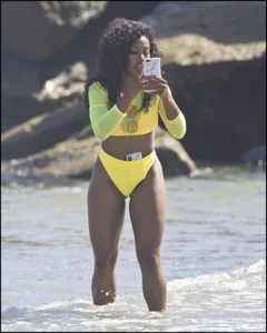 2 amazing candid black girls at the beach in thong bikinis with perfect asses
