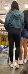 Petite Latina - You Can See Her Panties Through Her Leggings