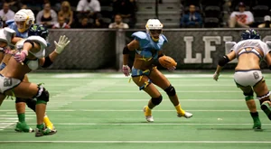 Sexy female football players with hot bodies