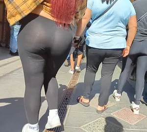 Latina with See Thru Leggings VTL Big Culo