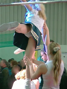Candid cheerleaders