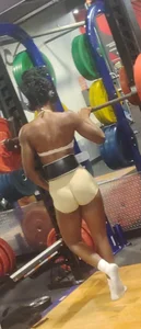 Ebony gym rat. Working on her perfect bubble ass