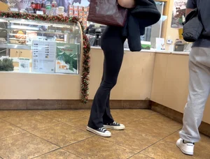 Tall Brunette at The Candy Store