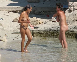 Nude beach and topless girls