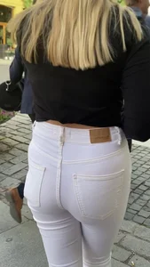 Mix of nice asses out in tight jeans