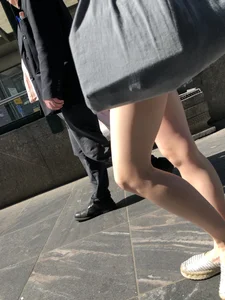 Closeup of a candid girl's hot legs