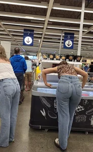 Ikea Trip 3 hot girls in tight jeans Nerdy leopard bendover faceshot smile at camera (Megapost)