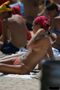 Beach voyeur babes in bikinis, thongs and topless