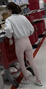 Tiny teen in pink leggings at Target - for the win