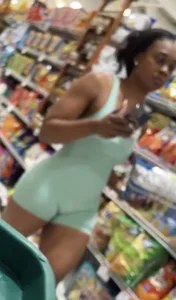 Athletic ebony chick