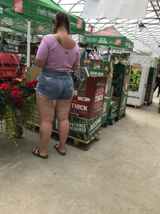 Pigtails blonde milf with huge curves in Home Depot pt.1