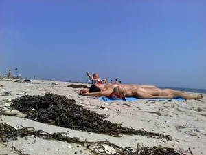 Nude beach and topless girls