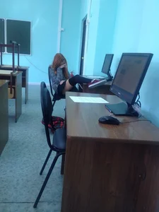 Teen JB in Knee Socks with Her Legs on Table Sexy Classroom Candid