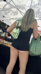 Blonde college girl showing ass sexy shorts