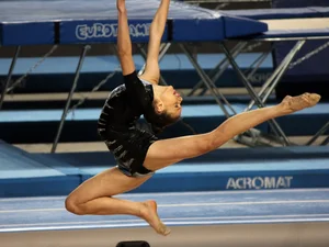 Candid gymnastics girls