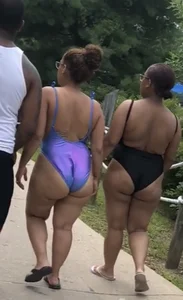 Cheeks Out At Water Park